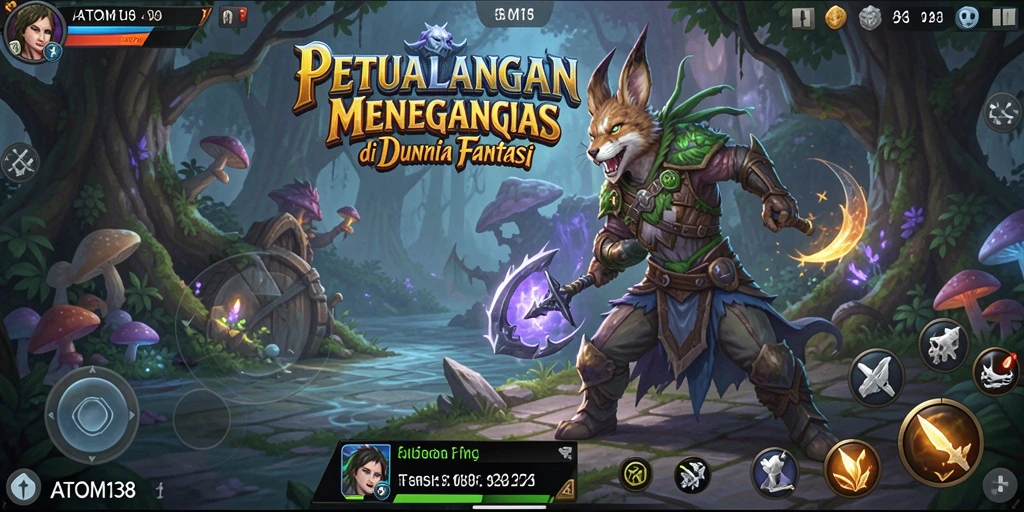 Tampilan gameplay ATOM138 yang penuh aksi petualangan seru.