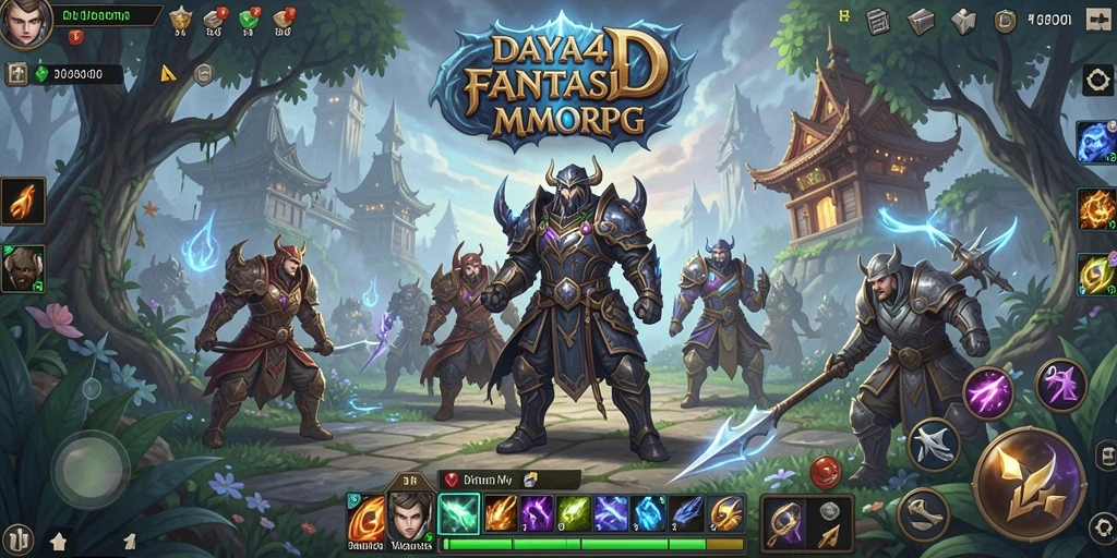 Tangkapan layar gameplay DAYA4D yang menampilkan pertarungan seru dalam MMORPG.