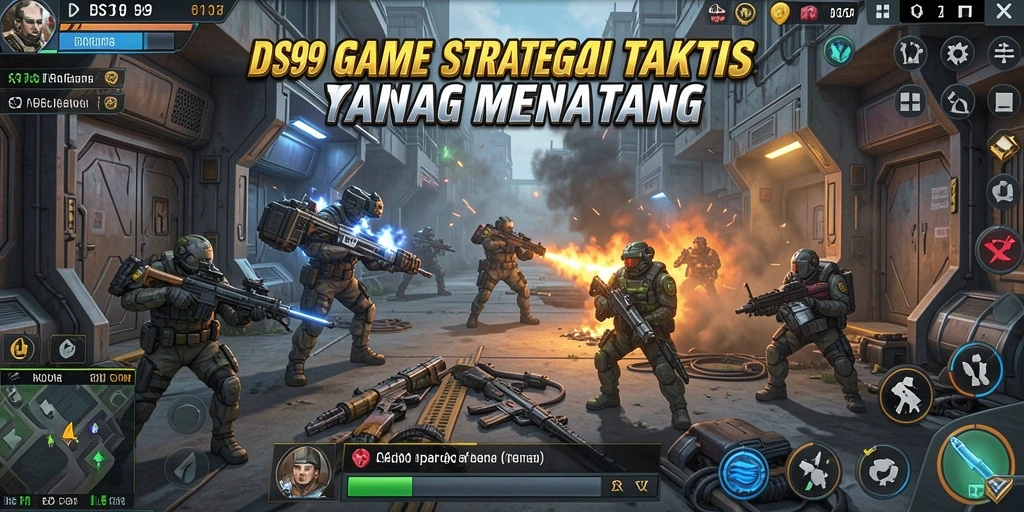 Tampilan gameplay DS99 dengan strategi dan taktik yang kompleks.
