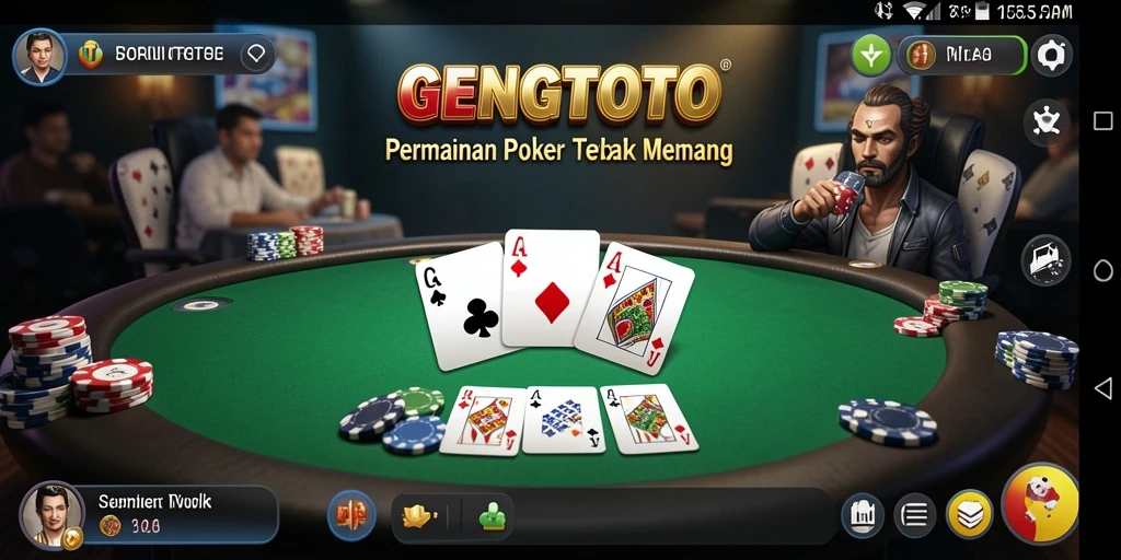 Tampilan menarik dari gameplay Poker di GENGTOTO.