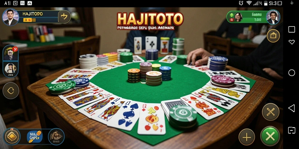 Tampilan gameplay seru dan interaktif dari HAJITOTO, permainan Gaple yang menyenangkan.