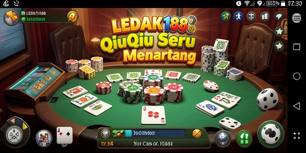 Screenshot gameplay LEDAK188 menampilkan interaksi seru dalam permainan QiuQiu.