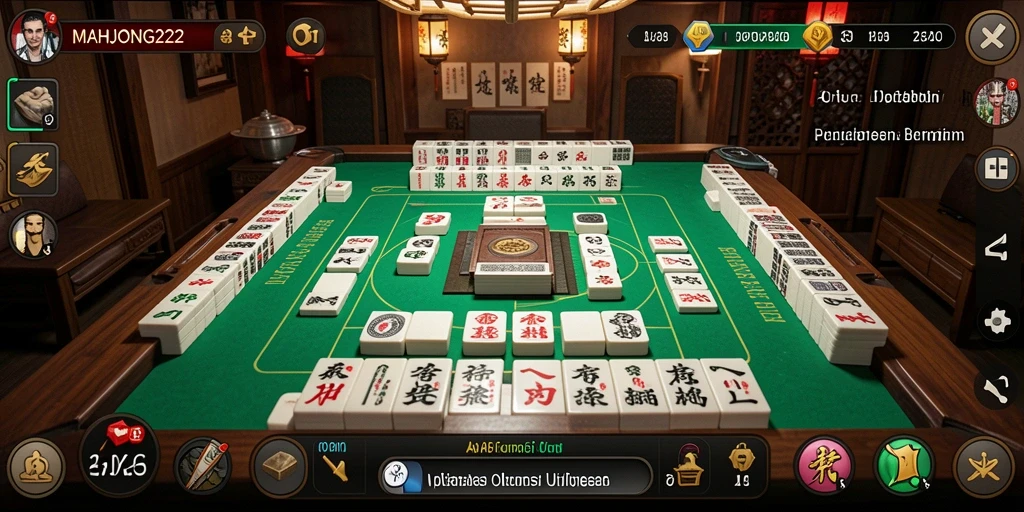 Tampilan antarmuka MAHJONG222 yang intuitif dan menarik bagi pengguna.