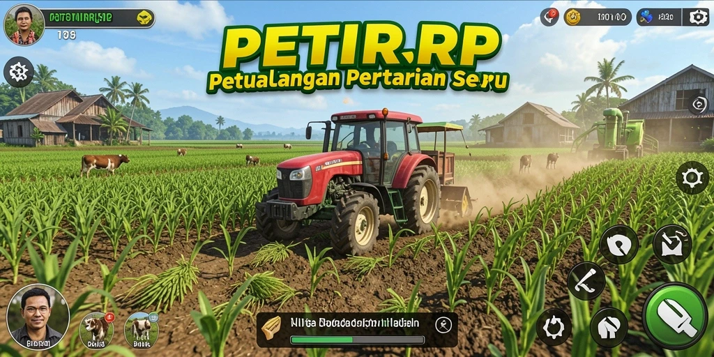 Tampilan gameplay seru dalam pertanian modern di PETIRRP.
