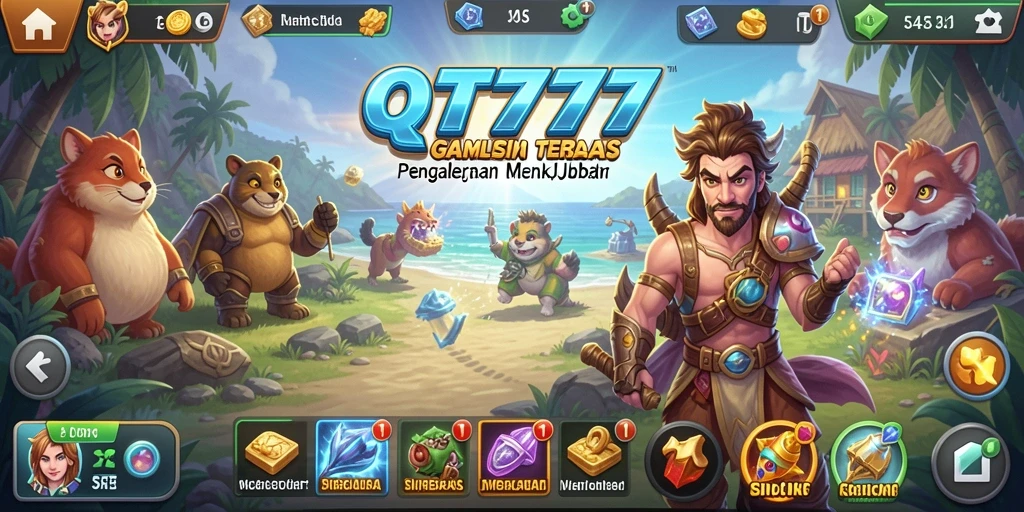 Tampilan gameplay menakjubkan dari QT777 dalam dunia simulasi.
