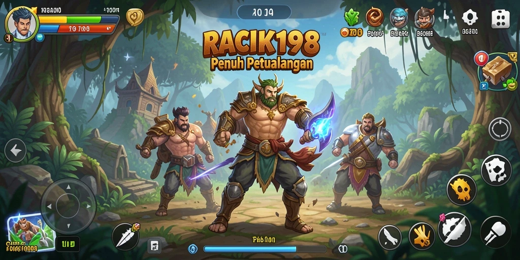 Tangkapan layar gameplay RACIK198 yang penuh warna dan seru.