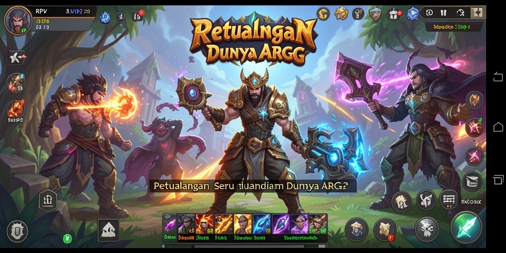 Tampilan menakjubkan dari gameplay ARPG RPVIP2 saat bertempur.