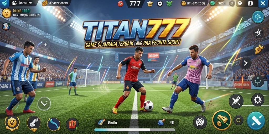 Screenshot gameplay TITAN777 menampilkan momen seru pertandingan olahraga.